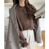 前も後ろも、ときめく一枚！ぽこぽこ素材×フリルで、大人可愛い。前後2way フク… | Classical Elf  | 詳細画像34 