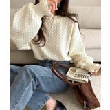 前も後ろも、ときめく一枚！ぽこぽこ素材×フリルで、大人可愛い。前後2way フク… | Classical Elf  | 詳細画像1 