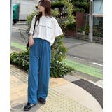 綿100％!夏に大活躍!大人上品な涼やかイージーカットフレアカラーパンツ | Classical Elf  | 詳細画像31 