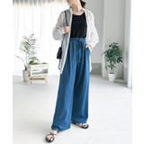 綿100%!夏に大活躍!大人上品な涼やかイージーカットフレアカラーパンツ | Classical Elf | 詳細画像46