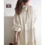 ふんわりモテワンピ。コットン100％バックリボンティアードワンピース | Classical Elf  | 詳細画像15 