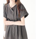 大人の上品さをプラス。前後2wayカシュクールサッカー素材半袖ブラウス | Classical Elf  | 詳細画像12 