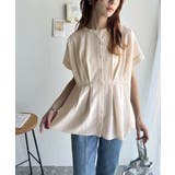 大人の上品さをプラス。前後2wayカシュクールサッカー素材半袖ブラウス | Classical Elf  | 詳細画像17 