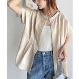 大人の上品さをプラス。前後2wayカシュクールサッカー素材半袖ブラウス | Classical Elf  | 詳細画像18 