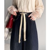 大人カジュアルをお洒落に格上げ。ドロスト紐付きカーブイージーデニムパンツ | Classical Elf  | 詳細画像16 