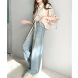 大人カジュアルをお洒落に格上げ。ドロスト紐付きカーブイージーデニムパンツ | Classical Elf  | 詳細画像3 