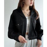 1枚で旬顔コーデ♪綿100％セーラーカラージップアップデニムジャケット（ショート… | Classical Elf  | 詳細画像9 