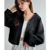 1枚で旬顔コーデ♪綿100％セーラーカラージップアップデニムジャケット（ショート… | Classical Elf  | 詳細画像10 