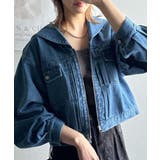 1枚で旬顔コーデ♪綿100％セーラーカラージップアップデニムジャケット（ショート… | Classical Elf  | 詳細画像18 