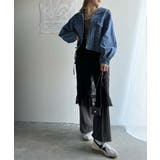 1枚で旬顔コーデ♪綿100％セーラーカラージップアップデニムジャケット（ショート… | Classical Elf  | 詳細画像20 