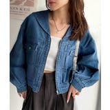 1枚で旬顔コーデ♪綿100％セーラーカラージップアップデニムジャケット（ショート… | Classical Elf  | 詳細画像22 