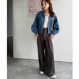 1枚で旬顔コーデ♪綿100％セーラーカラージップアップデニムジャケット（ショート… | Classical Elf  | 詳細画像24 