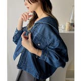 1枚で旬顔コーデ♪綿100％セーラーカラージップアップデニムジャケット（ショート… | Classical Elf  | 詳細画像25 