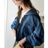 1枚で旬顔コーデ♪綿100％セーラーカラージップアップデニムジャケット（ショート… | Classical Elf  | 詳細画像28 