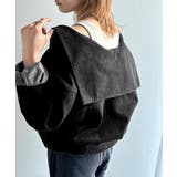 1枚で旬顔コーデ♪綿100％セーラーカラージップアップデニムジャケット（ショート… | Classical Elf  | 詳細画像3 