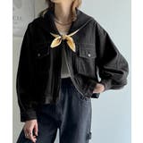 1枚で旬顔コーデ♪綿100％セーラーカラージップアップデニムジャケット（ショート… | Classical Elf  | 詳細画像6 