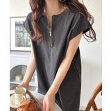 リラクシーな大人カジュアル。綿100%カフタン調サイドスリット前後2wayデニム… | Classical Elf | 詳細画像7