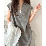 リラクシーな大人カジュアル。綿100%カフタン調サイドスリット前後2wayデニム… | Classical Elf | 詳細画像21