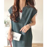 リラクシーな大人カジュアル。綿100%カフタン調サイドスリット前後2wayデニム… | Classical Elf | 詳細画像25