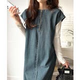 リラクシーな大人カジュアル。綿100%カフタン調サイドスリット前後2wayデニム… | Classical Elf | 詳細画像28