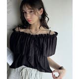 大人ガーリーに見せる。2wayオフショルフリルデザインシアーブラウス | Classical Elf | 詳細画像11