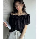 大人ガーリーに見せる。2wayオフショルフリルデザインシアーブラウス | Classical Elf | 詳細画像12