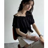 大人ガーリーに見せる。2wayオフショルフリルデザインシアーブラウス | Classical Elf | 詳細画像20