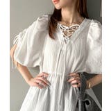 軽やかで上品。シアサッカー前後2WAYギャザーパフスリーブチュニックブラウス | Classical Elf  | 詳細画像7 