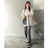 軽やかで上品。シアサッカー前後2WAYギャザーパフスリーブチュニックブラウス | Classical Elf  | 詳細画像10 