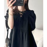 軽やかで上品。シアサッカー前後2WAYギャザーパフスリーブチュニックブラウス | Classical Elf  | 詳細画像14 