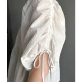 軽やかで上品。シアサッカー前後2WAYギャザーパフスリーブチュニックブラウス | Classical Elf  | 詳細画像38 