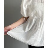 軽やかで上品。シアサッカー前後2WAYギャザーパフスリーブチュニックブラウス | Classical Elf  | 詳細画像41 