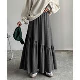 ブラックチェック | レトロなムードが大人可愛い。シアーサッカーアシンメトリーティアードスカート(ロン… | Classical Elf