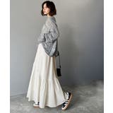 レトロなムードが大人可愛い。シアーサッカーアシンメトリーティアードスカート(ロン… | Classical Elf  | 詳細画像9