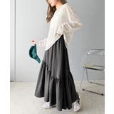 レトロなムードが大人可愛い。シアーサッカーアシンメトリーティアードスカート(ロン… | Classical Elf  | 詳細画像45