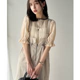 涼しげ＆透明感◎配色パイピング バルーンフリルスリーブ楊柳ブラウス | Classical Elf  | 詳細画像8 