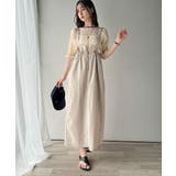 涼しげ＆透明感◎配色パイピング バルーンフリルスリーブ楊柳ブラウス | Classical Elf  | 詳細画像9 