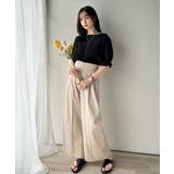 涼しげ＆透明感◎配色パイピング バルーンフリルスリーブ楊柳ブラウス | Classical Elf  | 詳細画像13 