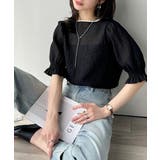 涼しげ＆透明感◎配色パイピング バルーンフリルスリーブ楊柳ブラウス | Classical Elf  | 詳細画像14 