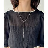 涼しげ＆透明感◎配色パイピング バルーンフリルスリーブ楊柳ブラウス | Classical Elf  | 詳細画像29 