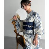 浴衣２点セット。クラシカルモダンな滝流れ浴衣（滝流れ浴衣・帯） | Classical Elf  | 詳細画像9 