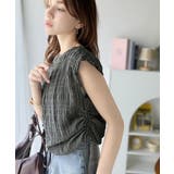 ポコポコ質感が涼しげ、夏の相棒トップス。ボートネックノースリーブサイドドロストリ… | Classical Elf | 詳細画像27