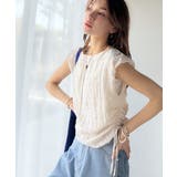 ポコポコ質感が涼しげ、夏の相棒トップス。ボートネックノースリーブサイドドロストリ… | Classical Elf | 詳細画像3