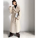 360度上品魅せ。衿2way比翼スタンドウール調ステンカラーコート(ロング丈) | Classical Elf | 詳細画像8