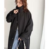 360度上品魅せ。衿2way比翼スタンドウール調ステンカラーコート(ロング丈) | Classical Elf | 詳細画像12