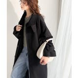 360度上品魅せ。衿2way比翼スタンドウール調ステンカラーコート(ロング丈) | Classical Elf | 詳細画像15