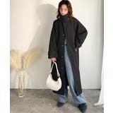 360度上品魅せ。衿2way比翼スタンドウール調ステンカラーコート(ロング丈) | Classical Elf | 詳細画像16