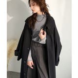 360度上品魅せ。衿2way比翼スタンドウール調ステンカラーコート(ロング丈) | Classical Elf | 詳細画像17