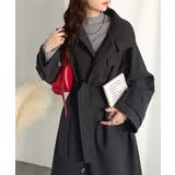 360度上品魅せ。衿2way比翼スタンドウール調ステンカラーコート(ロング丈) | Classical Elf | 詳細画像18