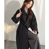 360度上品魅せ。衿2way比翼スタンドウール調ステンカラーコート(ロング丈) | Classical Elf | 詳細画像19